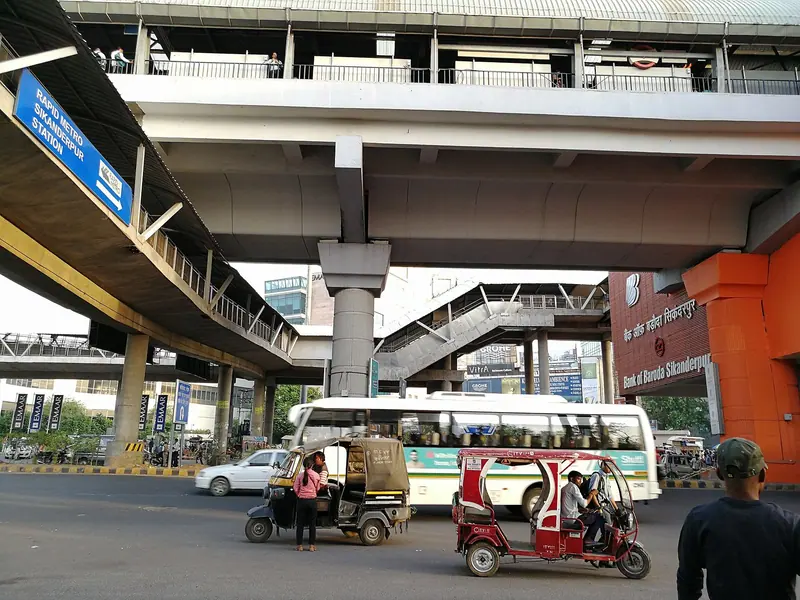 Sikanderpur metro station at the edge of DLF Phase 1, Gurugram