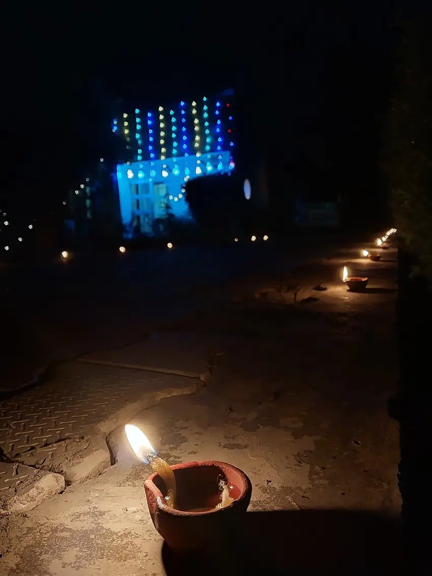 Diwali celebration at home in India